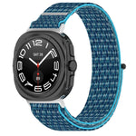 For Galaxy Watch Ultra2 2026 / 2025 / 1 2024 Loop Nylon Hook and Loop Fastener Watch Band, Black, Blue Ocean, Rainbow, Seashell Color, Sea Blue, Gray Blue, Khaki Yellow, Dark Blue, Lime