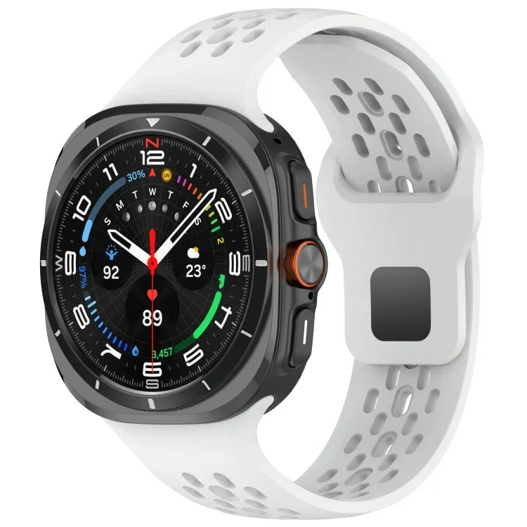 Atmungsaktives Silikon-Uhrenarmband mit umgekehrter Schnalle, für Samsung Galaxy Watch Ultra 47 mm / Ultra 2025