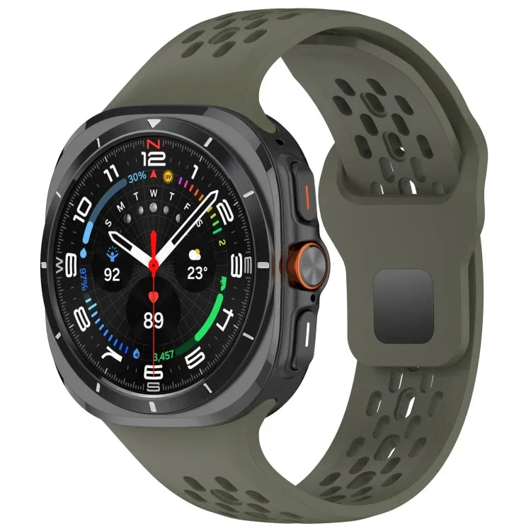 Reverse Buckle Silicone Breathable Watch Band, For Samsung Galaxy Watch Ultra 47mm / Ultra 2025