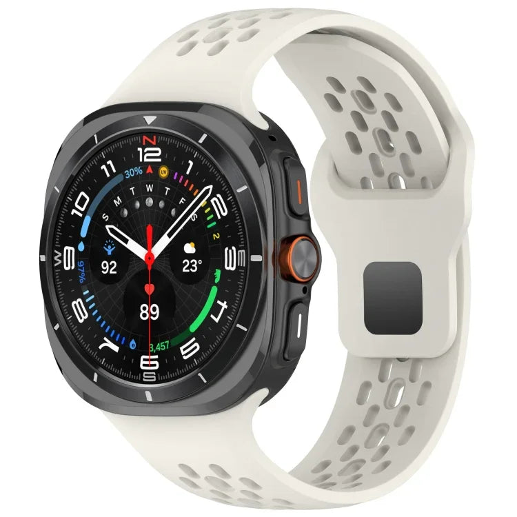 Reverse Buckle Silicone Breathable Watch Band, For Samsung Galaxy Watch Ultra 47mm / Ultra 2025