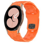 Football Texture Reverse Buckle Silicone Watch Band, For Samsung Galaxy Watch 4 44mm, For Samsung Galaxy Watch 4 40mm, For Samsung  Galaxy Watch 4 Classic 46mm, For Samsung  Galaxy Watch 4 Classic 42mm