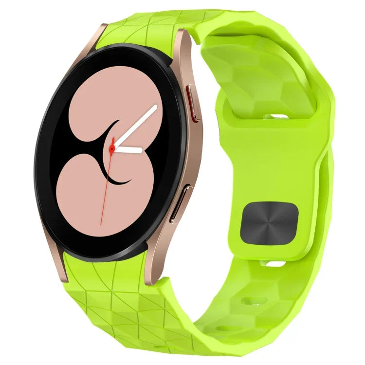 Football Texture Reverse Buckle Silicone Watch Band, For Samsung Galaxy Watch 4 44mm, For Samsung Galaxy Watch 4 40mm, For Samsung  Galaxy Watch 4 Classic 46mm, For Samsung  Galaxy Watch 4 Classic 42mm