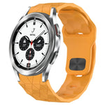 Football Texture Reverse Buckle Silicone Watch Band, For Samsung Galaxy Watch 4 44mm, For Samsung Galaxy Watch 4 40mm, For Samsung  Galaxy Watch 4 Classic 46mm, For Samsung  Galaxy Watch 4 Classic 42mm