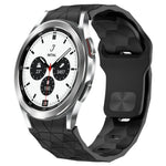 Football Texture Reverse Buckle Silicone Watch Band, For Samsung Galaxy Watch 4 44mm, For Samsung Galaxy Watch 4 40mm, For Samsung  Galaxy Watch 4 Classic 46mm, For Samsung  Galaxy Watch 4 Classic 42mm