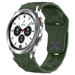 Football Texture Reverse Buckle Silicone Watch Band, For Samsung Galaxy Watch 4 44mm, For Samsung Galaxy Watch 4 40mm, For Samsung  Galaxy Watch 4 Classic 46mm, For Samsung  Galaxy Watch 4 Classic 42mm