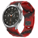 Football Texture Reverse Buckle Silicone Watch Band, For Samsung Galaxy Watch 4 44mm, For Samsung Galaxy Watch 4 40mm, For Samsung  Galaxy Watch 4 Classic 46mm, For Samsung  Galaxy Watch 4 Classic 42mm
