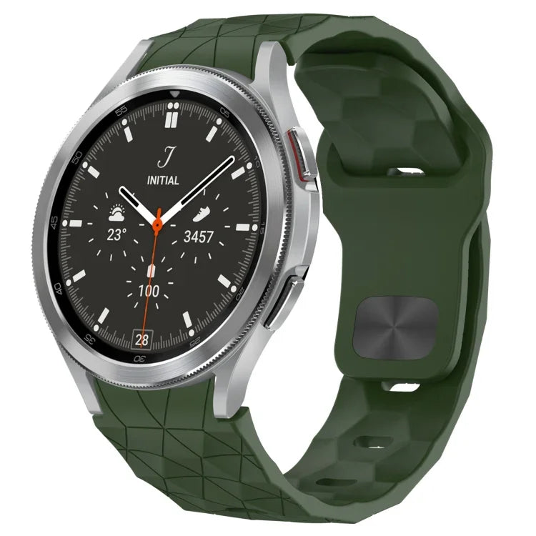 Football Texture Reverse Buckle Silicone Watch Band, For Samsung Galaxy Watch 4 44mm, For Samsung Galaxy Watch 4 40mm, For Samsung  Galaxy Watch 4 Classic 46mm, For Samsung  Galaxy Watch 4 Classic 42mm