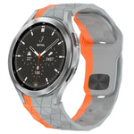 Football Texture Reverse Buckle Silicone Watch Band, For Samsung Galaxy Watch 4 44mm, For Samsung Galaxy Watch 4 40mm, For Samsung  Galaxy Watch 4 Classic 46mm, For Samsung  Galaxy Watch 4 Classic 42mm