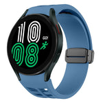 Richard magnetisches faltbares schwarzes Schnallensilikon-Uhrenarmband, für Samsung Galaxy Watch 5 40 / 44mm, für Samsung Galaxy Watch 5 Pro 45mm, für Samsung Galaxy Watch 4 40 / 44mm