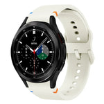 Flat Sewing Design Silicone Watch Band, For Sansung Galaxy Watch5 Pro 45mm, Fou Samsung Galaxy Watch 4 40 / 44mm, For Samsung Galaxy Watch 4 Classic 42 / 46mm