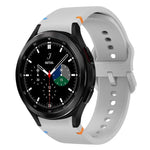 Flat Sewing Design Silicone Watch Band, For Sansung Galaxy Watch5 Pro 45mm, Fou Samsung Galaxy Watch 4 40 / 44mm, For Samsung Galaxy Watch 4 Classic 42 / 46mm