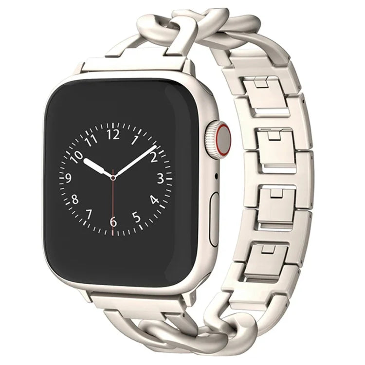 Quick-Release Metal Chain Watch Band, For Apple Watch SE 2023 44mm, For Apple Watch SE 2023 40mm, For Apple Watch Ultra 2 49mm, For Apple Watch Series 9 45mm, For Apple Watch Series 9 41mm, For Apple Watch Ultra 49mm, For Apple Watch Series 8 41mm     ...