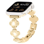 Four Leaf Clover Quick-Release Metal Chain Watch Band, For Apple Watch SE 2022 44mm, For Apple Watch Series 7 41mm, For Apple Watch Series 7 45mm, For Apple Watch Series 6 40mm, For Apple Watch Series 6 44mm, For Apple Watch Series 5 44mm              ...