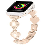 Metallarmband mit vierblättrigem Kleeblatt und Schnellverschluss, für Apple Watch Series 3 (38 mm) und Apple Watch Series 3 (42 mm)
