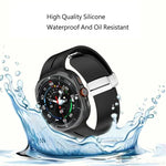 Für Samsung Galaxy Watch Ultra 47 mm / Ultra 2025 Groove Magnetisches Faltarmband mit silberner Schnalle aus Silikon