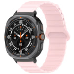 Für Samsung Galaxy Watch Ultra 47 mm, zweifarbiges magnetisches Silikonarmband mit Punktmuster