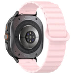 Für Samsung Galaxy Watch Ultra 47 mm, zweifarbiges magnetisches Silikonarmband mit Punktmuster