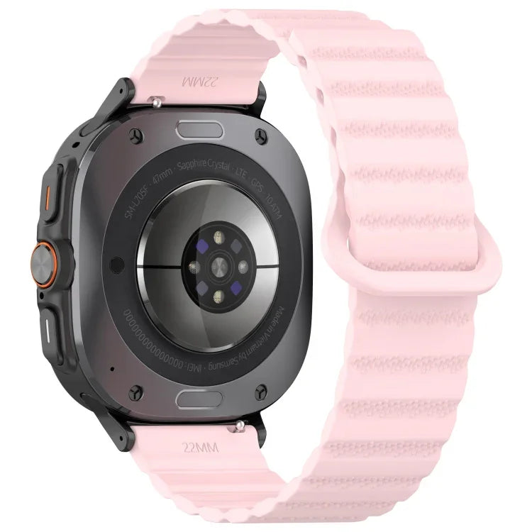 Für Samsung Galaxy Watch Ultra 47 mm, zweifarbiges magnetisches Silikonarmband mit Punktmuster