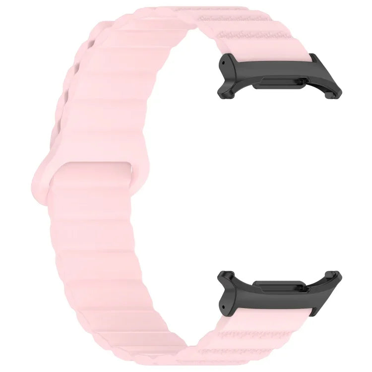 Für Samsung Galaxy Watch Ultra 47 mm, zweifarbiges magnetisches Silikonarmband mit Punktmuster