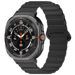 Für Samsung Galaxy Watch Ultra 47 mm, zweifarbiges magnetisches Silikonarmband mit Punktmuster