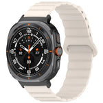 Für Samsung Galaxy Watch Ultra 47 mm, zweifarbiges magnetisches Silikonarmband mit Punktmuster