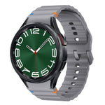 Wellenmuster genähtes Silikon-Uhrenarmband, für Samsung Galaxy Watch 7 40 / 44mm, für Samsung Galaxy Watch 6 Classic, für Samsung Galaxy Watch 6 40 / 44mm, für Samsung Galaxy Watch 5 40 / 44mm