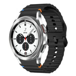 Wave Pattern Stitched Silicone Watch Band, For Samsung Galaxy Watch 5 Pro, For Samsung Galaxy Watch 4 40 / 44mm, For Samsung Galaxy Watch 4 Classic 42 / 46mm, For Samsung Galaxy Watch3 41mm