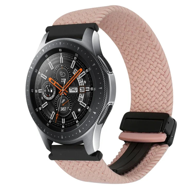 22mm Magnetic Buckle Braided Watch Band, For Samsung Galaxy Gear S3 Classic, For Samsung Galaxy Watch 46mm