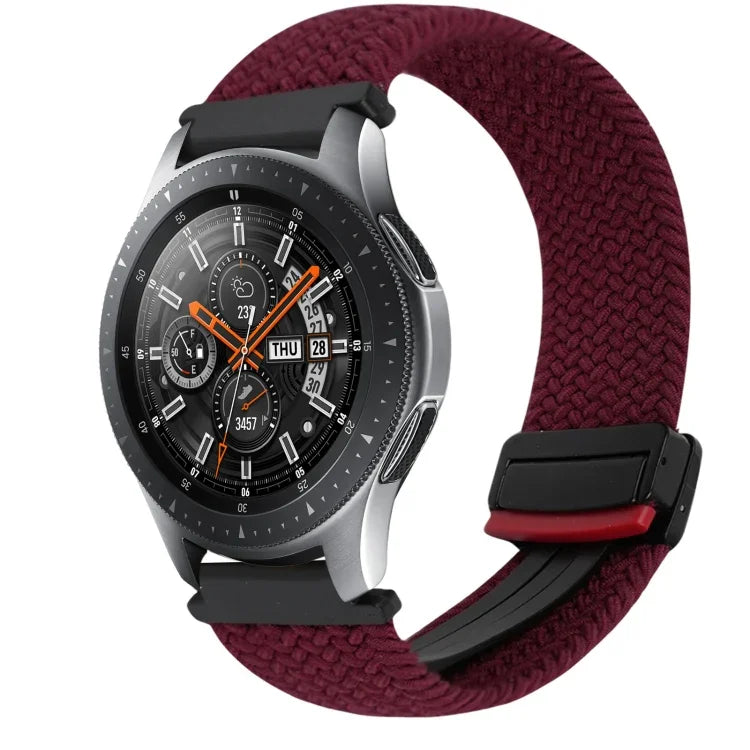 22mm Magnetic Buckle Braided Watch Band, For Samsung Galaxy Gear S3 Classic, For Samsung Galaxy Watch 46mm