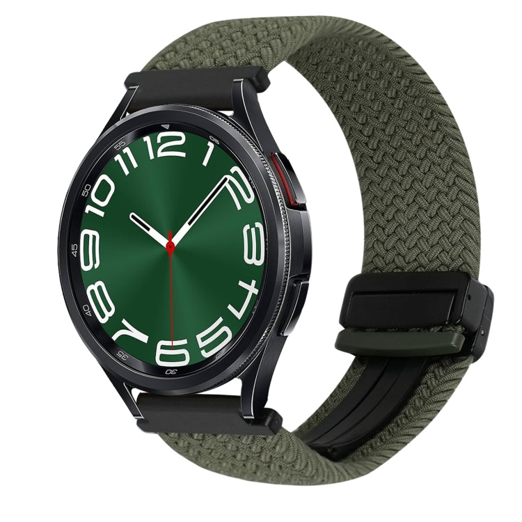 20mm Magnetische Schnalle geflochtenes Uhrenarmband, für Samsung Galaxy Watch FE 40mm, für Samsung Galaxy Watch 6 Classic