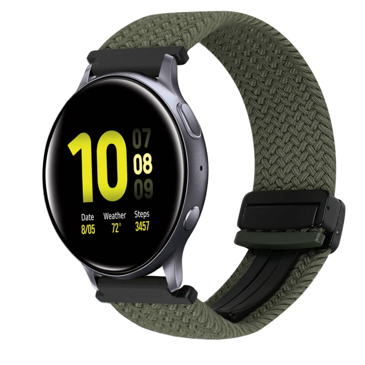 20mm Magnetische Schnallen-Geflechsuhrarmband, für Samsung Galaxy Watch Active 2, für Samsung Galaxy Watch 3 41mm