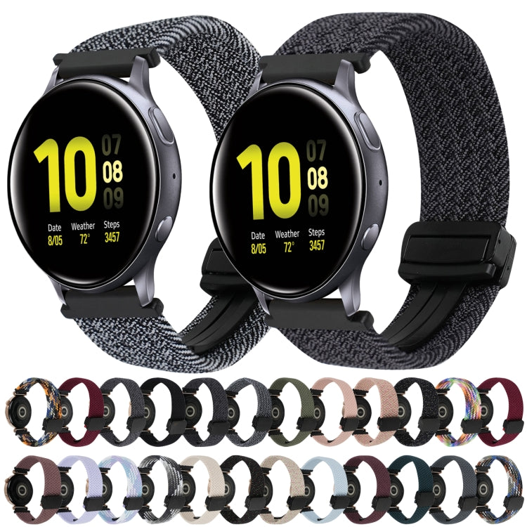 20mm Magnetische Schnallen-Geflechsuhrarmband, für Samsung Galaxy Watch Active 2, für Samsung Galaxy Watch 3 41mm