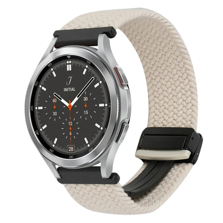 20mm Magnetic Buckle Braided Watch Strap, For Samsung Galaxy Watch 4, For Samsung Galaxy Watch 4 Classic