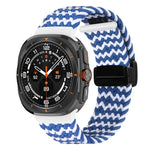 Geflochtenes Armband für Samsung Galaxy Watch Ultra 47 mm, faltbar, mit Magnetverschluss
