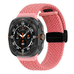 Geflochtenes Armband für Samsung Galaxy Watch Ultra 47 mm, faltbar, mit Magnetverschluss