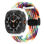 Geflochtenes Armband für Samsung Galaxy Watch Ultra 47 mm, faltbar, mit Magnetverschluss