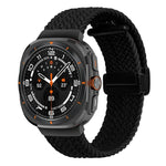 Geflochtenes Armband für Samsung Galaxy Watch Ultra 47 mm, faltbar, mit Magnetverschluss
