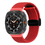 Geflochtenes Armband für Samsung Galaxy Watch Ultra 47 mm, faltbar, mit Magnetverschluss
