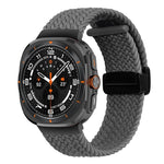 Geflochtenes Armband für Samsung Galaxy Watch Ultra 47 mm, faltbar, mit Magnetverschluss