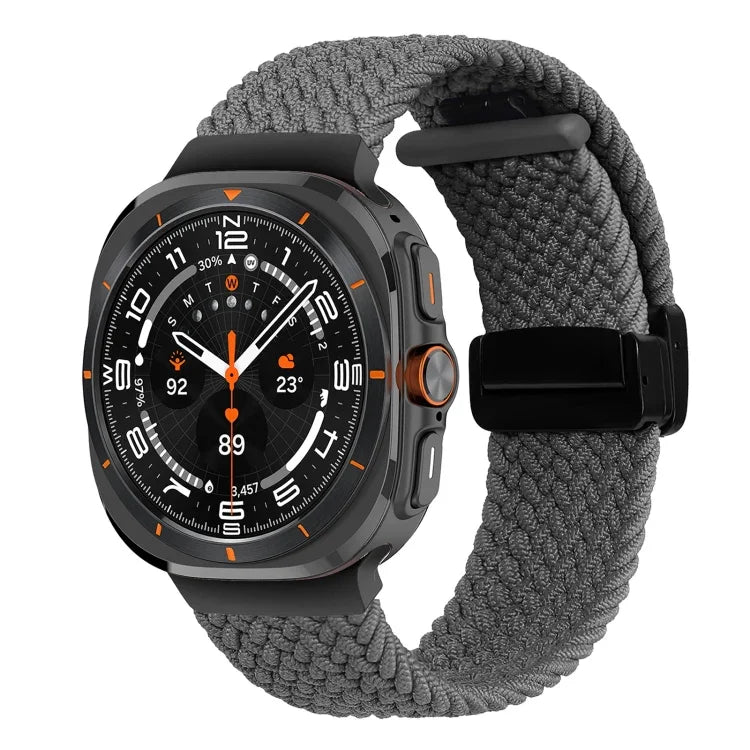 Geflochtenes Armband für Samsung Galaxy Watch Ultra 47 mm, faltbar, mit Magnetverschluss