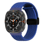 Geflochtenes Armband für Samsung Galaxy Watch Ultra 47 mm, faltbar, mit Magnetverschluss