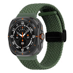 Geflochtenes Armband für Samsung Galaxy Watch Ultra 47 mm, faltbar, mit Magnetverschluss