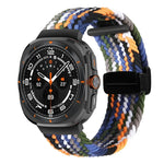 Geflochtenes Armband für Samsung Galaxy Watch Ultra 47 mm, faltbar, mit Magnetverschluss