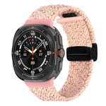 Geflochtenes Armband für Samsung Galaxy Watch Ultra 47 mm, faltbar, mit Magnetverschluss