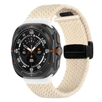Geflochtenes Armband für Samsung Galaxy Watch Ultra 47 mm, faltbar, mit Magnetverschluss