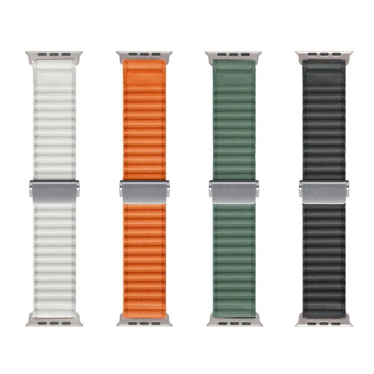 Off Road Magnetic Buckle Braided Nylon Watch Band, For Apple Watch SE 2023 44mm, For Apple Watch SE 2023 40mm, For Apple Watch Ultra 2 49mm, For Apple Watch Series 9 45mm, For Apple Watch Series 9 41mm, For Apple Watch Ultra 49mm                       ...