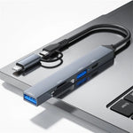 ADS-805 8-Pin + Type-C zu USB-C Daten + USB 2.0 / 3.0 + SD / TF Kartenleser Hub Erweiterungskonverter, ADS-805