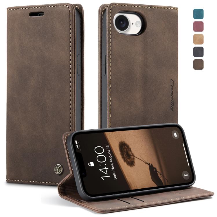 CaseMe 013 Multifunktionales horizontales Flip Leder Handyhülle, Für iPhone 17e / 16e, Für iPhone 17 Pro Max, Für iPhone 17 Pro, Für iPhone 17, Für iPhone Air, Für iPhone 16 Pro Max, Für iPhone 16 Pro, Für iPhone 16 Plus, Für iPhone 16