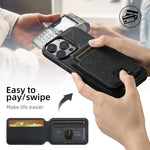Suteni H18 Cross Grain MagSafe Brieftaschen-Leder-Handyhülle, Für iPhone 13 Pro Max, Für iPhone 13 Pro, Für iPhone 13, Für iPhone 12, Für iPhone 12 Pro Max, Für iPhone 12 Pro