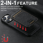 Suteni H18 Cross Grain MagSafe Brieftaschen-Leder-Handyhülle, Für iPhone 13 Pro Max, Für iPhone 13 Pro, Für iPhone 13, Für iPhone 12, Für iPhone 12 Pro Max, Für iPhone 12 Pro
